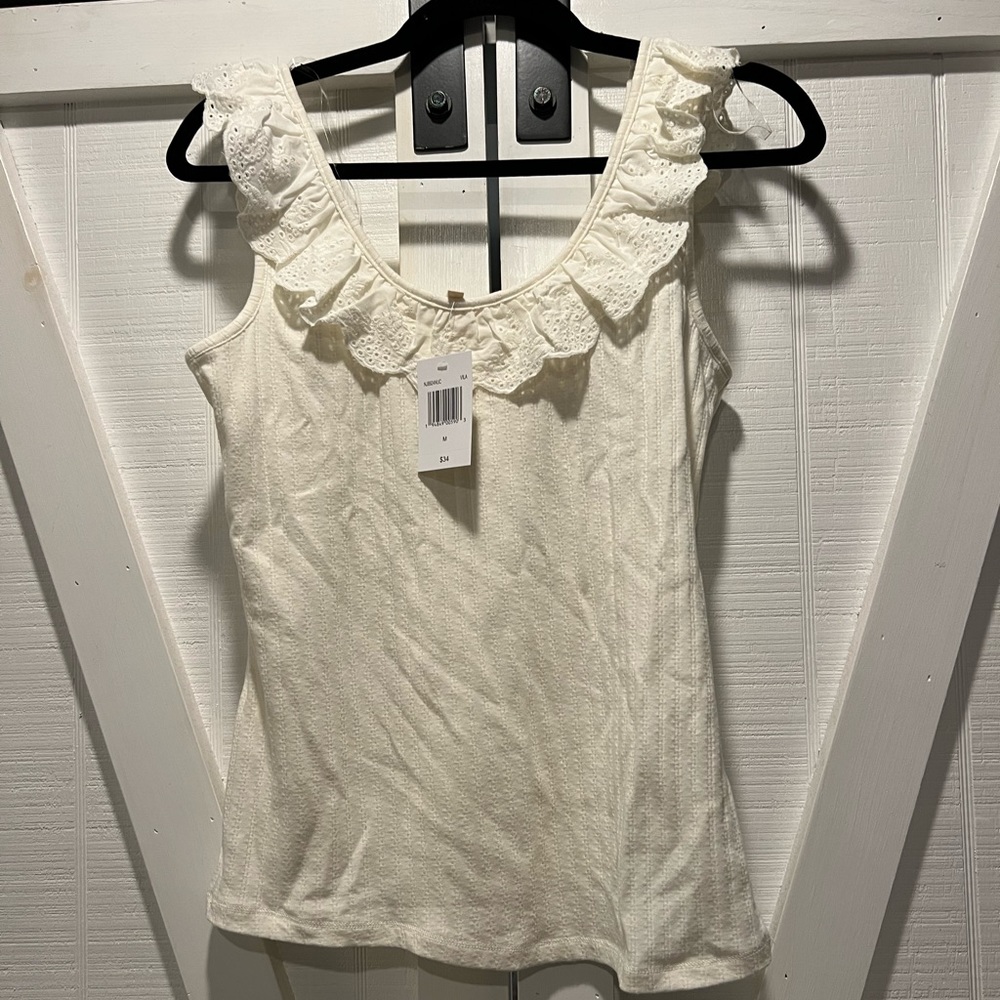 Rewind brand tank top. Cream/white color. Size medium.